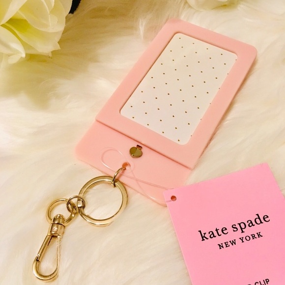 kate spade Accessories Kate Spade Id Badge Clip Key Chain Lips Poshmark